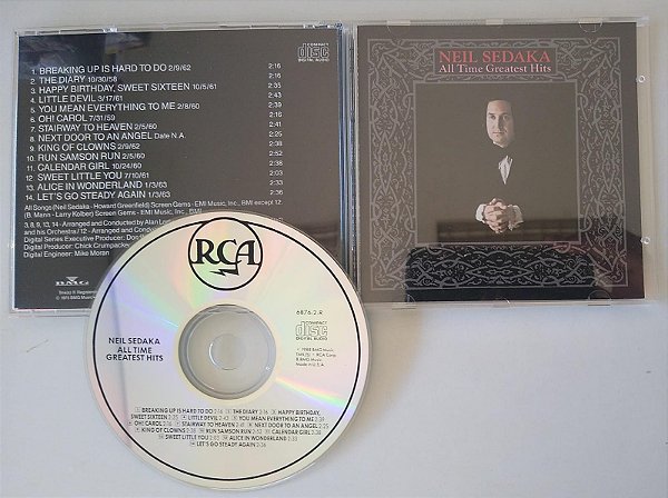 Cd All Time Greatest Hits [importado] Interprete Neil Sedaka (1988) [seminovo]