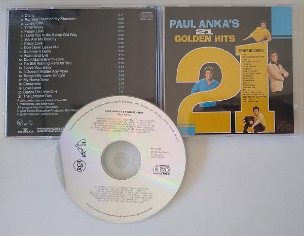Cd 21 Golden Hits Interprete Paul Anka (1990) [seminovo]