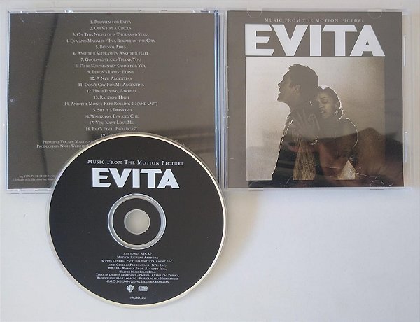 Cd Evita (music From The Motion Picture) Interprete Vários (1996) [usado]