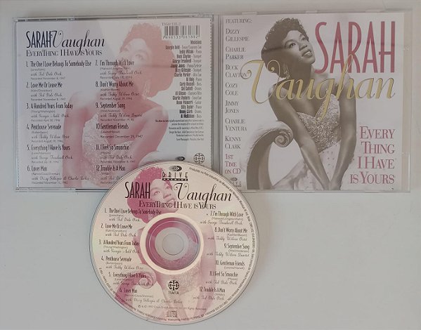 Cd Everything I Have Is Yours Interprete Sarah Vaughan (2000) [seminovo]