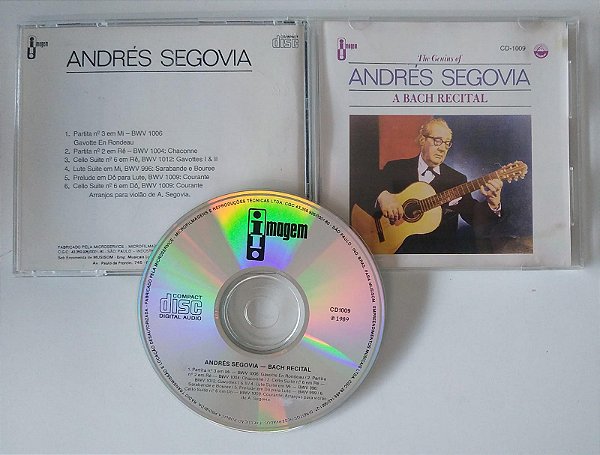 Cd a Bach Recital Interprete Andrés Segovia (1989) [usado]