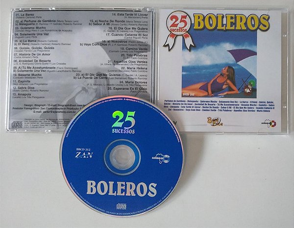 Cd 25 Sucessos - Boleros Interprete Vários [seminovo]