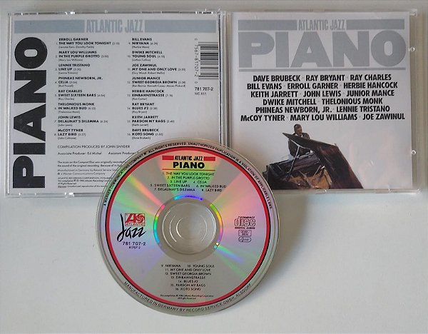 Cd Piano (atlantic Jazz) [importado] Interprete Vários (1986) [seminovo]