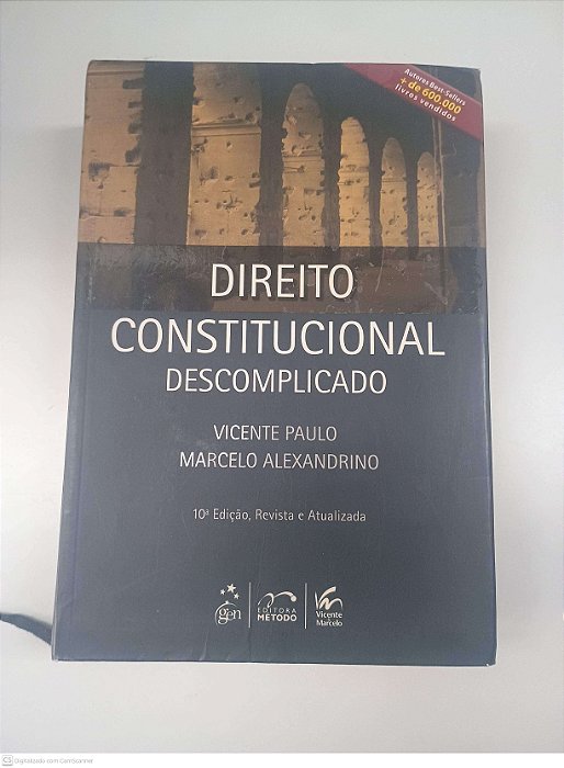 Livro Direito Constitucional Descomplicado Autor Paulo, Vicente e Alexandrino, Marcelo (2013) [usado]