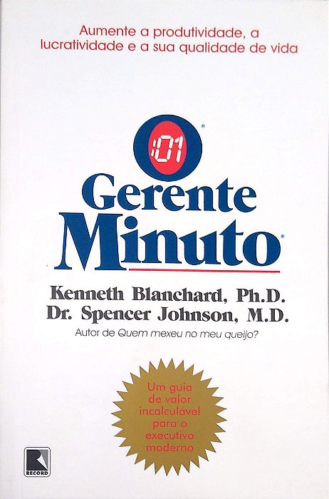 Livro o Gerente-minuto Autor Blanchard, Kenneth (2011) [seminovo]