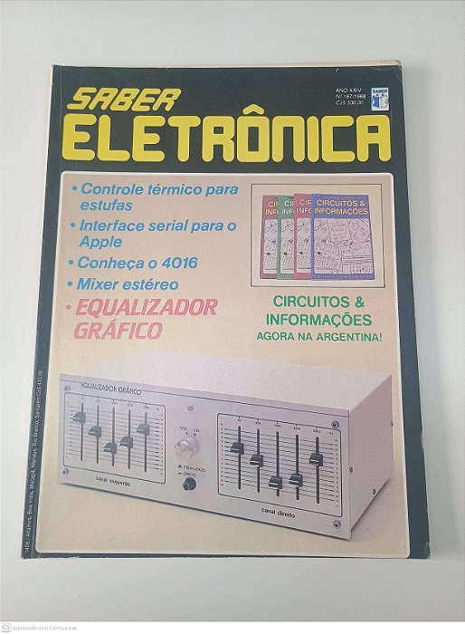Revista Saber Eletrônica - Nº 187/1988 - Ano Xxiv Autor Fittipaldi, Hélio (1988) [seminovo]
