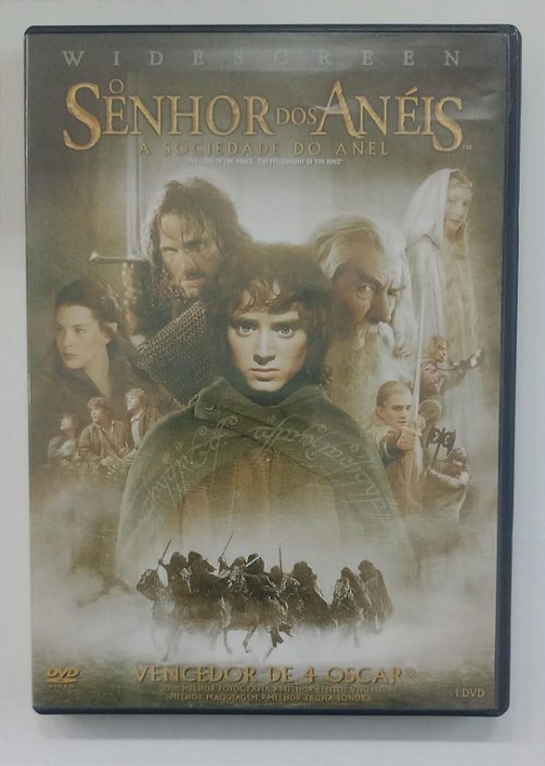 Dvd o Senhor dos Anéis 1 Sociedade do Anel Editora (2002) [seminovo]
