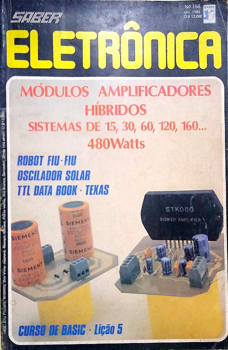 Revista Saber Eletrônica Nº 158/1985 Autor (1985) [usado]