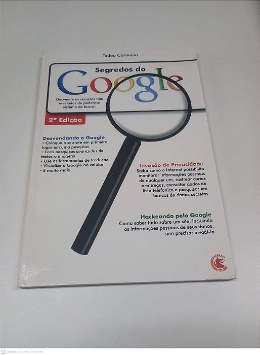 Livro Segredos do Google Autor Carmona, Tadeu (2006) [usado]
