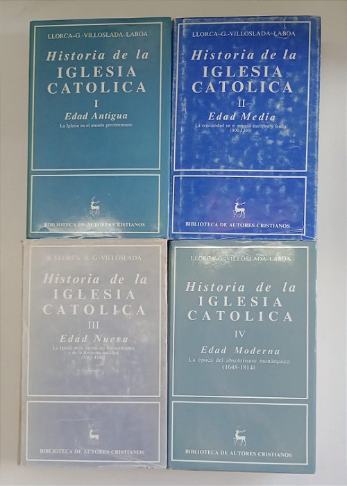 Livro Historia de La Iglesia Catolica (4 Vols) Autor Llorca, Bernardino (1996) [usado]