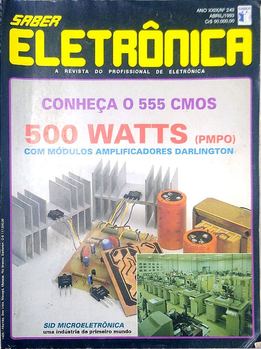 Revista Saber Eletrônica Nº 243 - Ano Xxix Autor (1993) [usado]