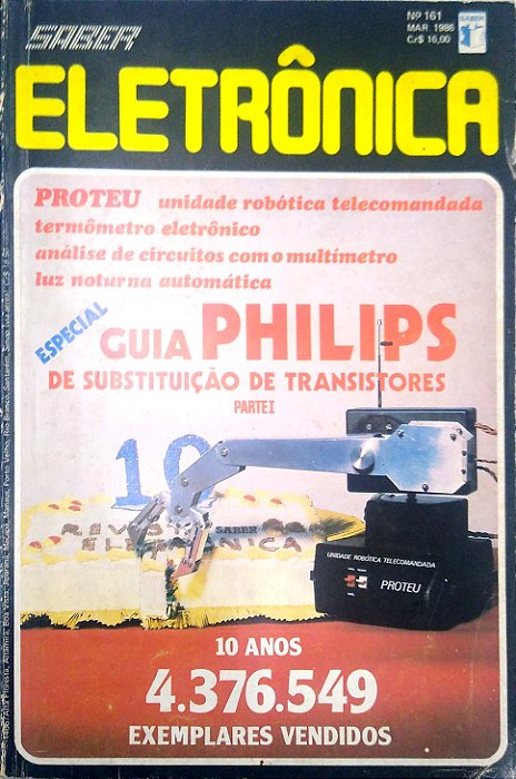 Revista Saber Eletrônica Nº 161 - Ano 1986 Autor (1986) [usado]