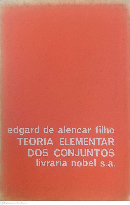 Livro Teoria Elementar dos Conjuntos Autor Filho, Edgard de Alencar (1974) [usado]