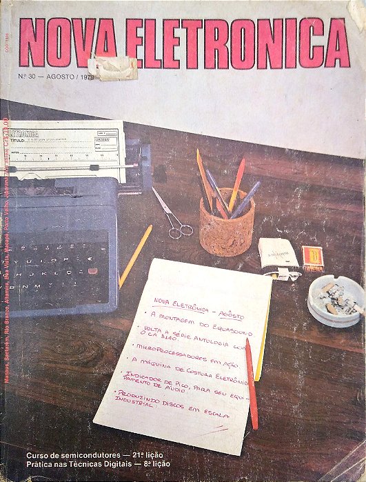 Revista Nova Eletrônica Nº 30 - Ano 1979 Autor (1979) [usado]