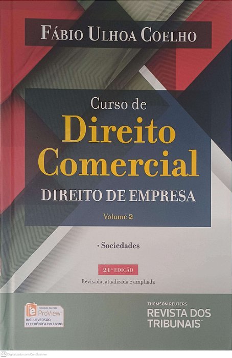 Livro Curso de Direito Comercial Direito de Empresa Volume 2 Autor Coelho, Fabio Ulhoa (2018) [usado]