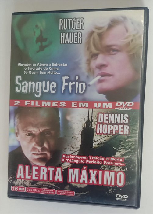 Dvd Sangue Frio / Alerta Máximo Editora [usado]