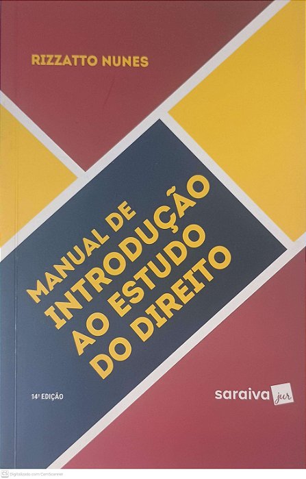 Livro Manual de Introducao ao Estudo do Direito Autor Nunes, Rizzatto (2017) [usado]