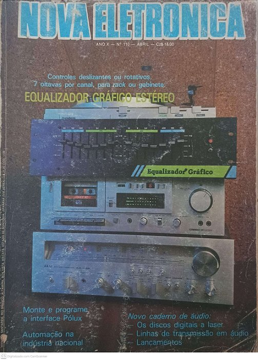 Revista Nova Eletronica Nº 110 - Ano 1986 Autor Desconhecido (1986) [usado]