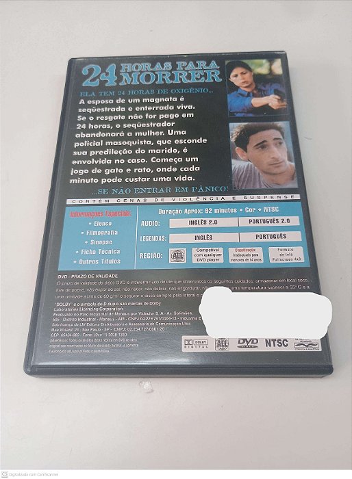 Dvd 24 Horas para Morrer Editora (1999) [usado]