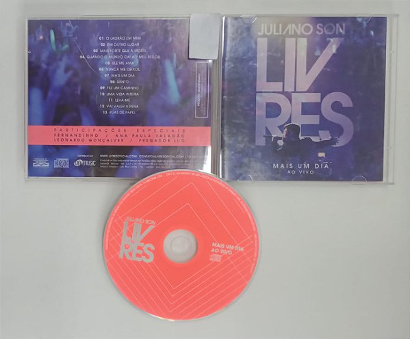 Cd Livres para Adorar / Mais um Dia Interprete Juliano Son [usado]