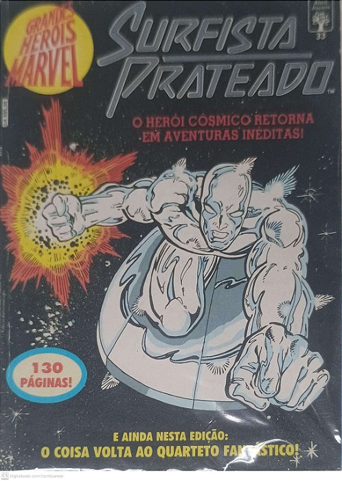 Gibi Grande Heróis da Marvel: Surfista Prateado Nº 33 Autor Lim, Ron (1991) [seminovo]