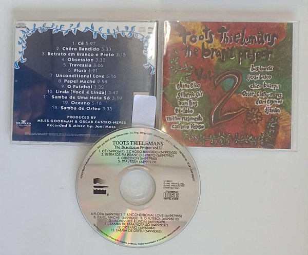 Cd The Brasil Project 2 Interprete Toots Thielemans (1993) [usado]