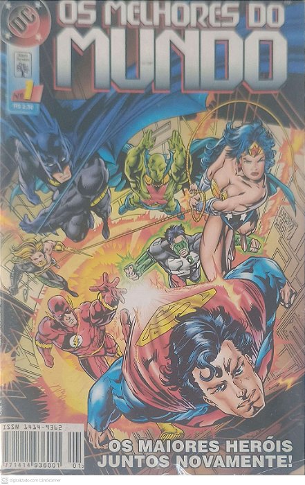 Gibi os Melhores do Mundo Nº 1: os Maiores Heróis Juntos Novamente! Autor Porter, Howard (1997) [seminovo]