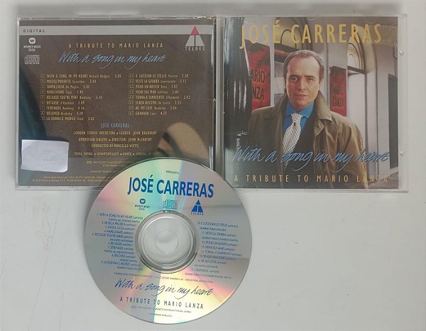 Cd With a Song In My Heart Interprete José Carreras (1993) [usado]