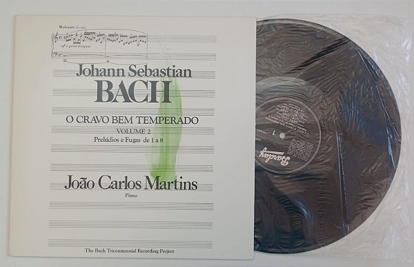 Disco de Vinil Bach Cravo bem Temperado 2 / Lp 1983 Interprete João Carlos Martins (1983) [usado]