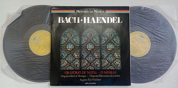 Disco de Vinil Bach / Haendel - Mestres da Música / Lp Duplo Interprete Orquestras (1980) [usado]