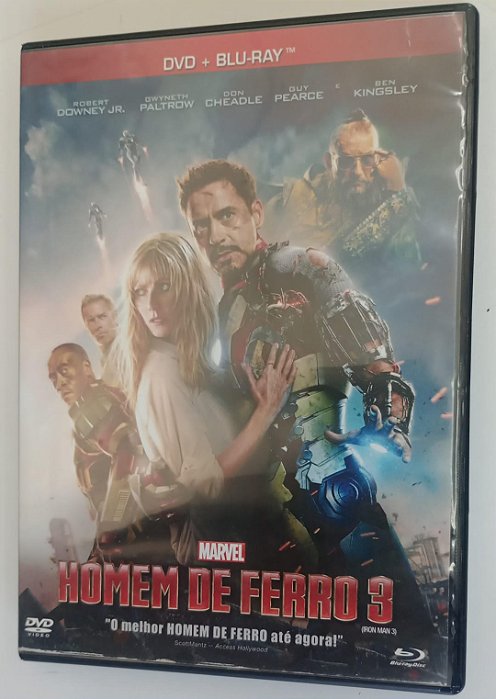 Dvd [c/ Blu-ray] Homem de Ferro 3 Editora (2013) [seminovo]