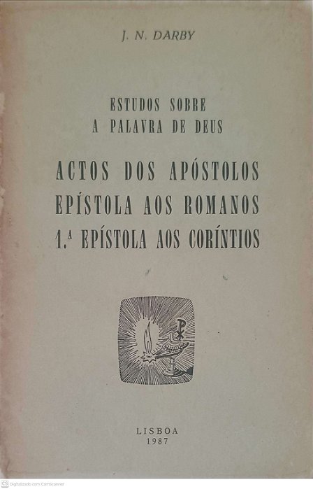 Livro Actos dos Apóstolos Epistole aos Romanos 1 Epistola aos Corintios Autor Darby, J. N. (1987) [usado]
