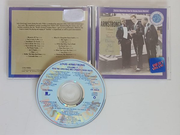 Cd You''re Drivin'' Me Crazy 7 Interprete Louis Armstrong (1993) [seminovo]