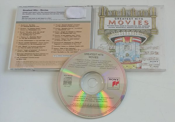 Cd Greatest Hits Movies Interprete Vários Artistas (1994) [usado]