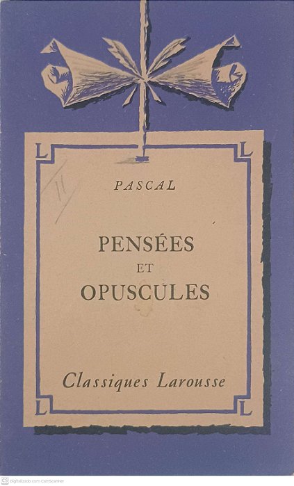 Livro Classiques Larousse: Pensées Et Opuscules Autor Pascal, Blaise [usado]