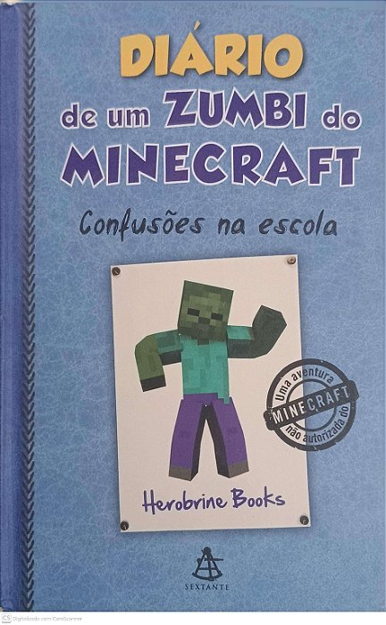 Livro Diario de um Zumbi do Minecraft: Confusão na Escola Nº 5 Autor Books, Herobrine (2016) [usado]