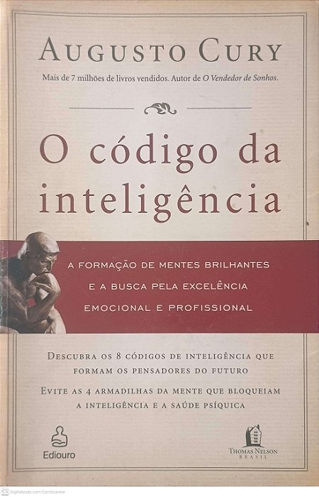 Livro o Código da Inteligência Autor Cury, Augusto (2008) [usado]