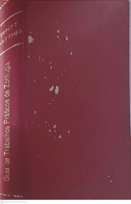 Livro Guia de Trabalhos Práticos de Zoologia Autor Matthes, Ernst (1959) [usado]