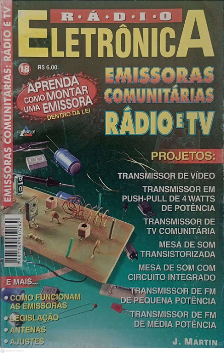 Revista Emissoras Comunitárias - Rádio Eletrônica #18 Autor (1998) [usado]