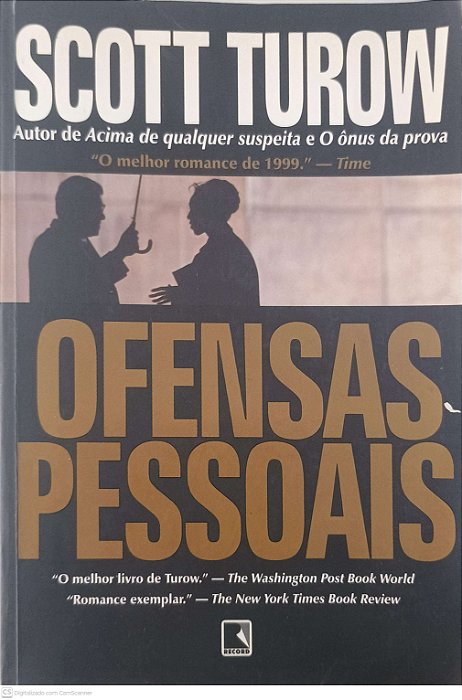 Livro Ofensas Pessoais Autor Turow, Scott (2000) [usado]