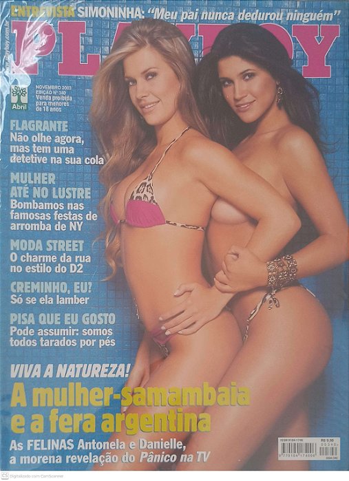Revista Playboy 340 - Novembro 2003 Autor Antonela e Danielle (2003) [usado]