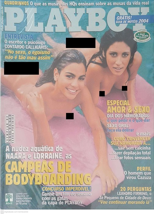Revista Playboy 347 - Junho 2004 Autor Naara e Lorraine (2004) [usado]