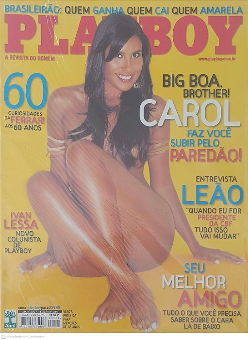 Revista Playboy 384 - Maio 2007 Autor Carol (2007) [usado]