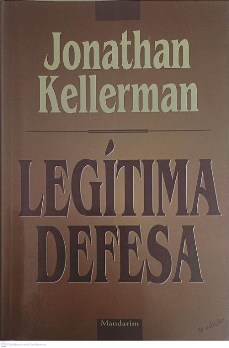 Livro Legitima Defesa Autor Kellerman, Jonathan (1996) [usado]