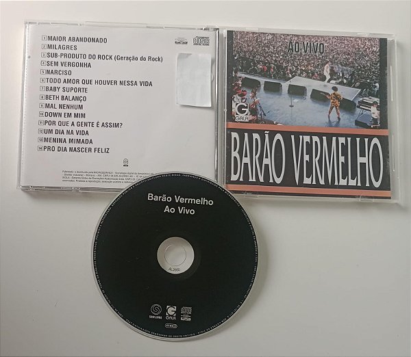 Cd ao Vivo Interprete Barão Vermelho [usado]
