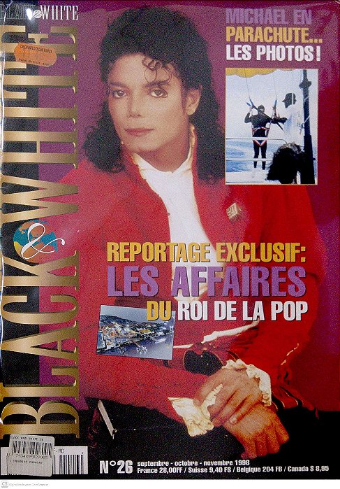 Revista Black & White #26 - Reportage Exclusif: Les Affaires Du Roi de La Pop Autor (1998) [usado]