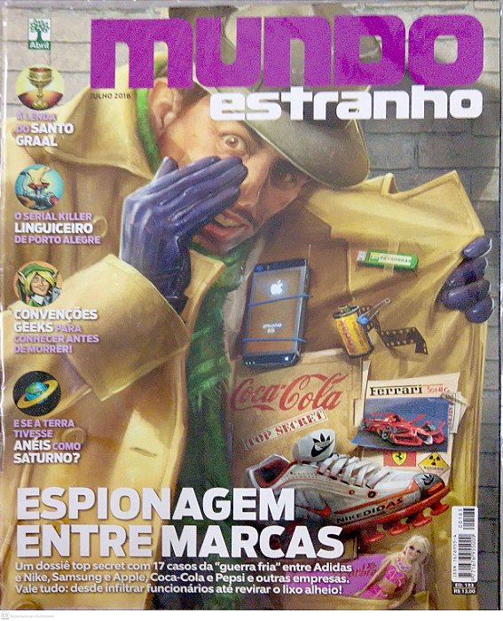 Revista Mundo Estranho #183 - Espionagem entre Marcas Autor (2016) [usado]