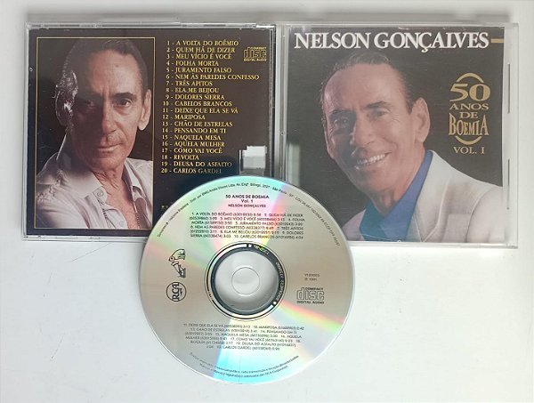 Cd 50 Anos de Boemia Vol. 1 Interprete Nelson Gonçalves (1991) [seminovo]