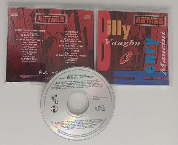Cd Série Dois Astros Interprete Billy Vaughn e Henry Mancini (1993) [usado]