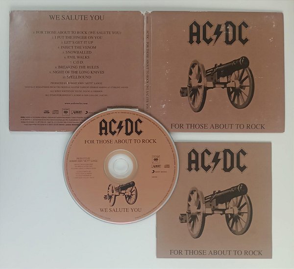 Cd For Those About To Rock Interprete Ac/dc [usado]